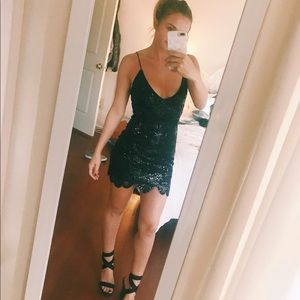 Black sequin dress